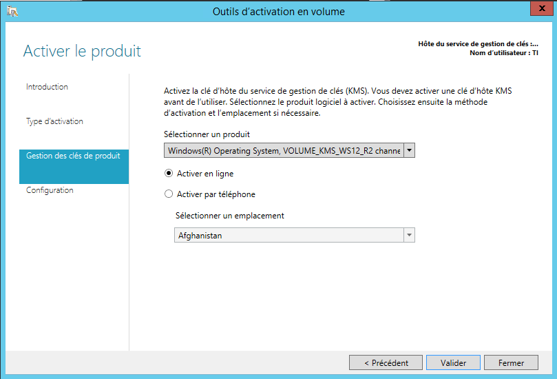 KMS server activation step