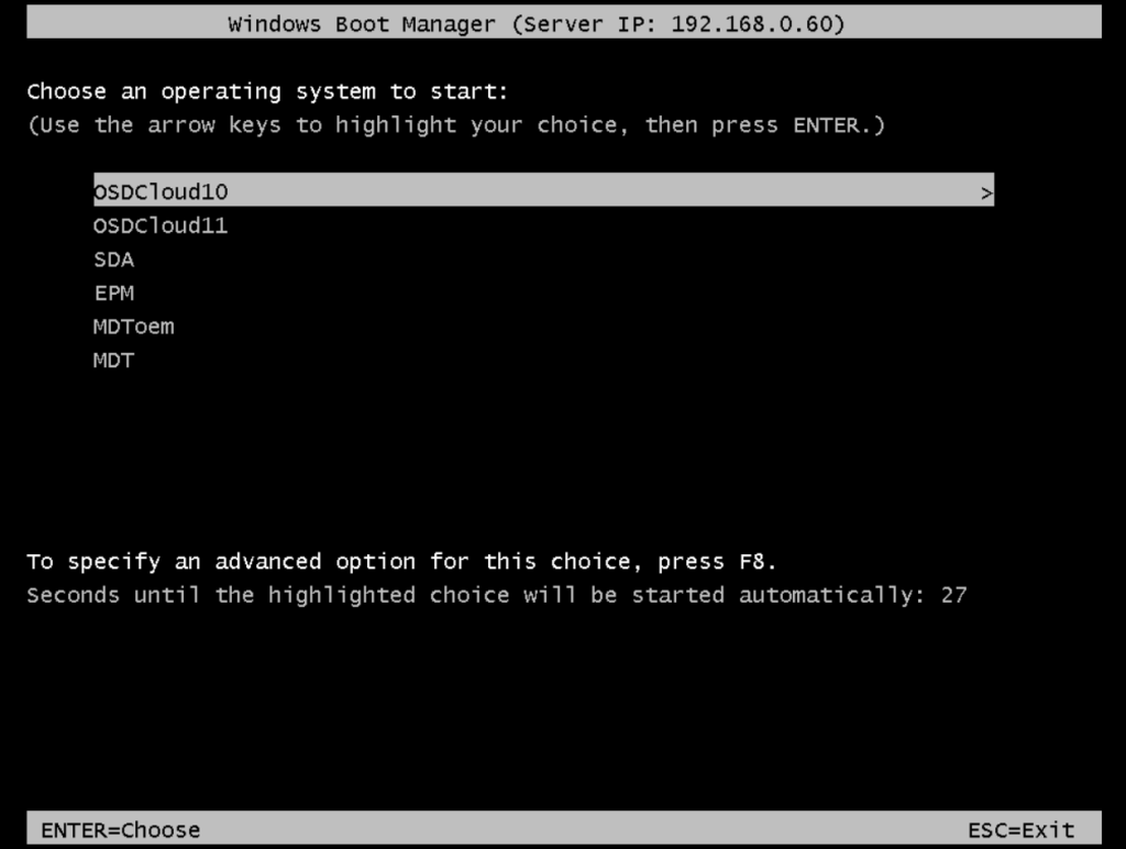Démarrage PXE
