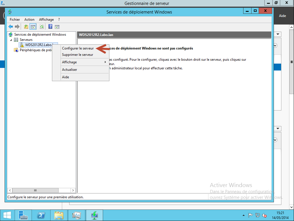 Configurer le serveur