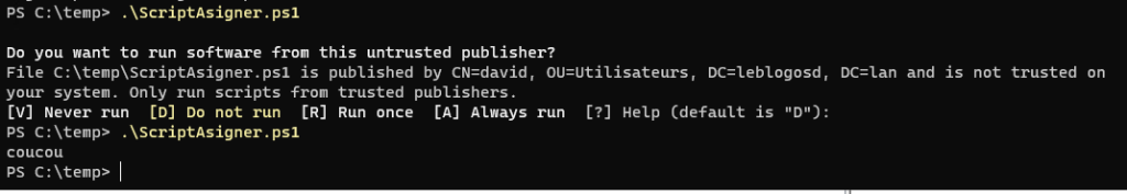 Securing PowerShell: Script Signing with PowerShell Administration Scripts screenshot