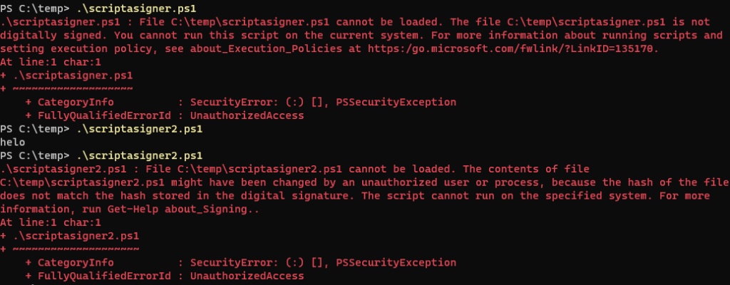 Securing PowerShell: Script Signing with PowerShell Administration Scripts screenshot
