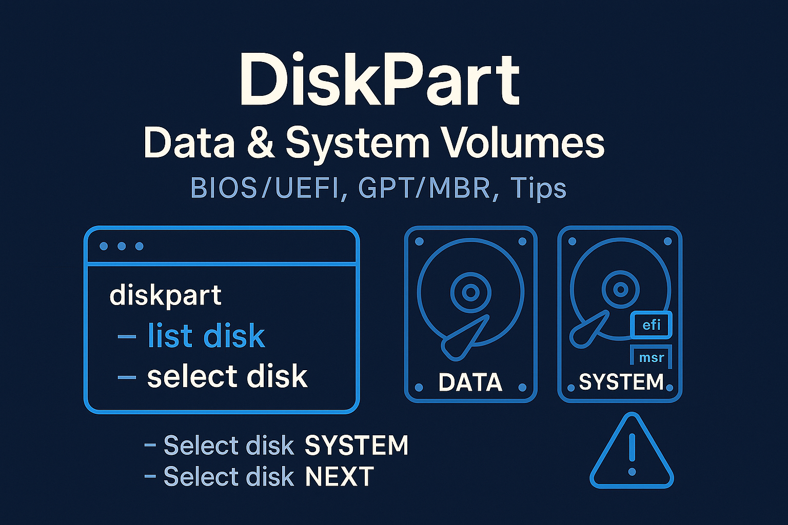 Manage Multiple Hard Drives Using Diskpart with Windows Master Images