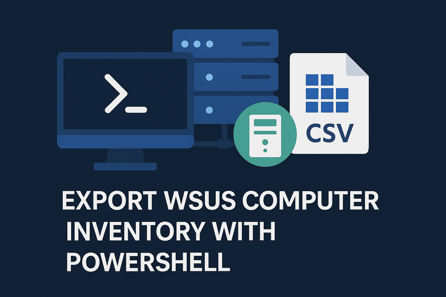 Export WSUS Computer Inventory with PowerShell