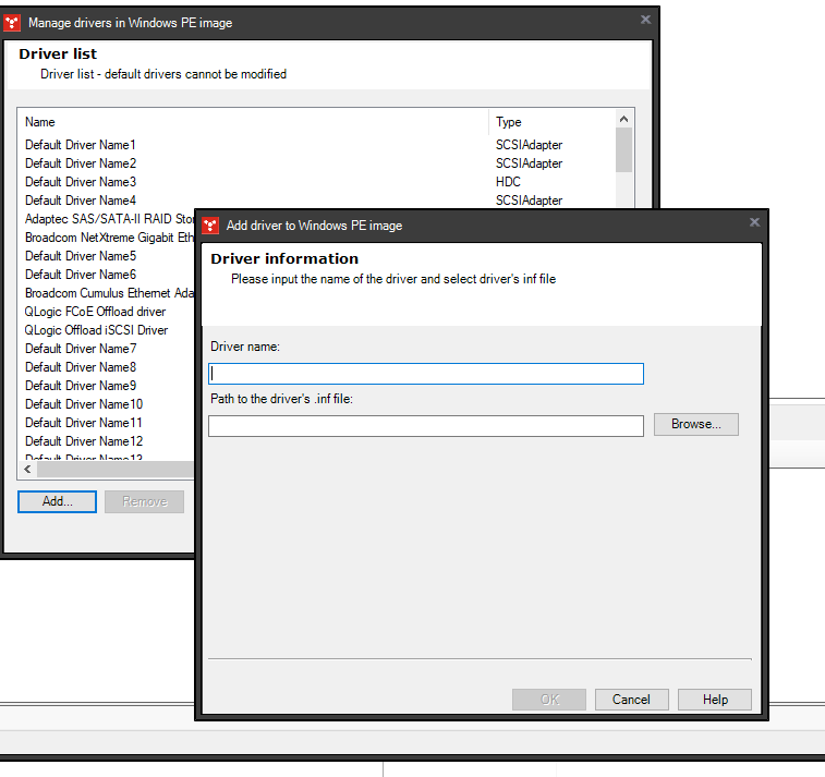 Provisionning - WinPE with Ivanti EPM screenshot