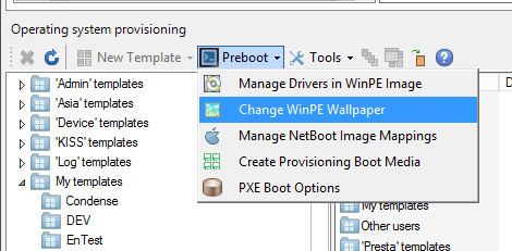 Provisionning - WinPE with Ivanti EPM screenshot