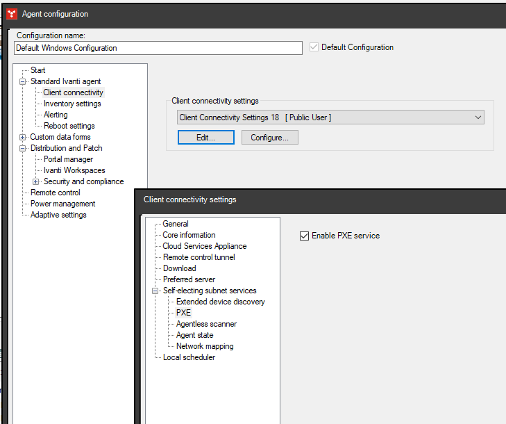 Provisionning - WinPE with Ivanti EPM screenshot