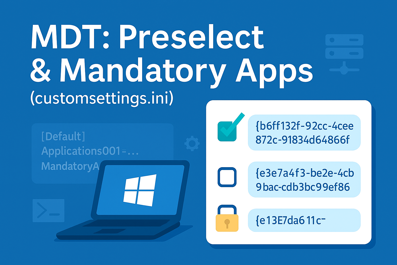 Making an Application Mandatory with MDT