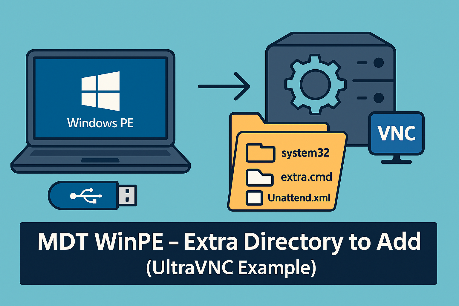 Adding Tools to WinPE (UltraVNC) with MDT