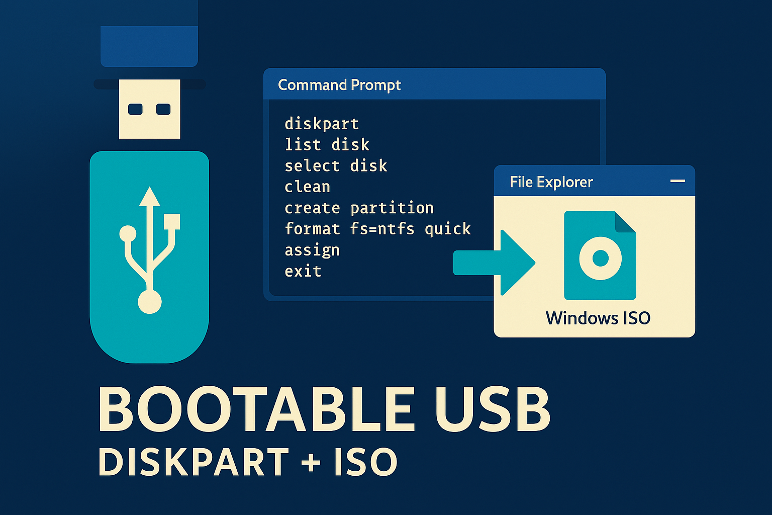 Create a Bootable USB Drive from an ISO with Windows Master Images
