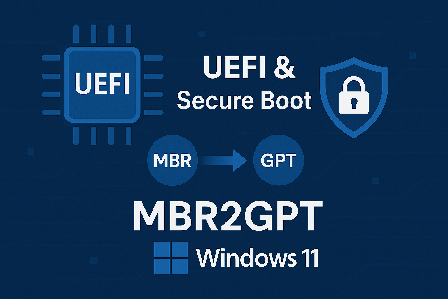Using MBR2GPT to Enable UEFI Mode and Secure Boot with Windows Master Images