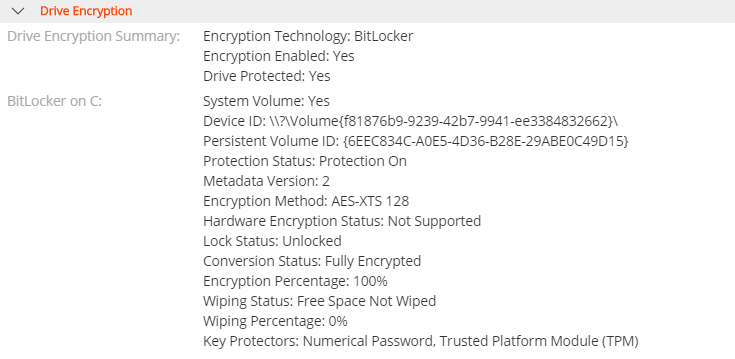 Quest SMA BitLocker and TPM inventory