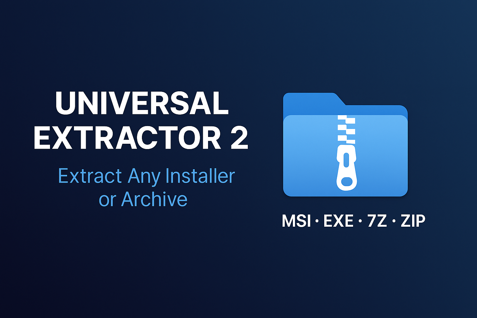 Extract All installer Exe with Windows Administration Tools