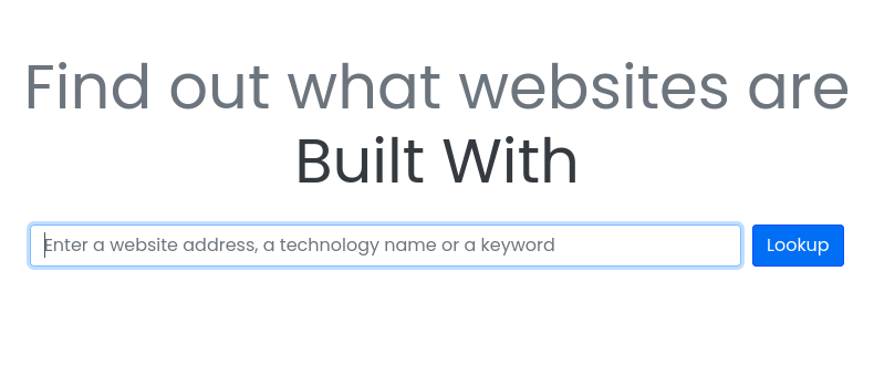 Get resources used on a website with BuiltWith with Windows Security Administration