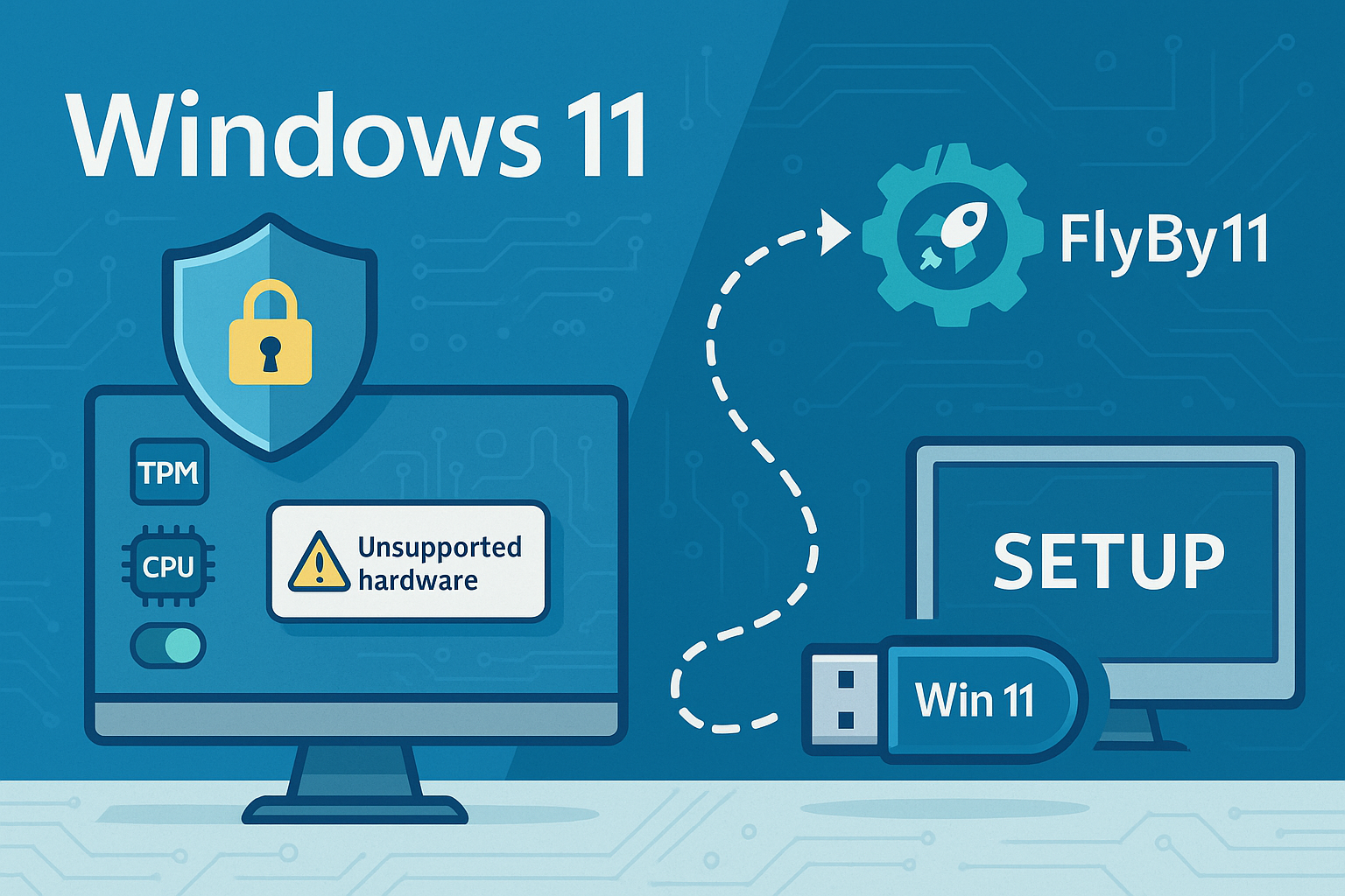 bypass Hardware restriction with Flyby11 with Windows Master Images